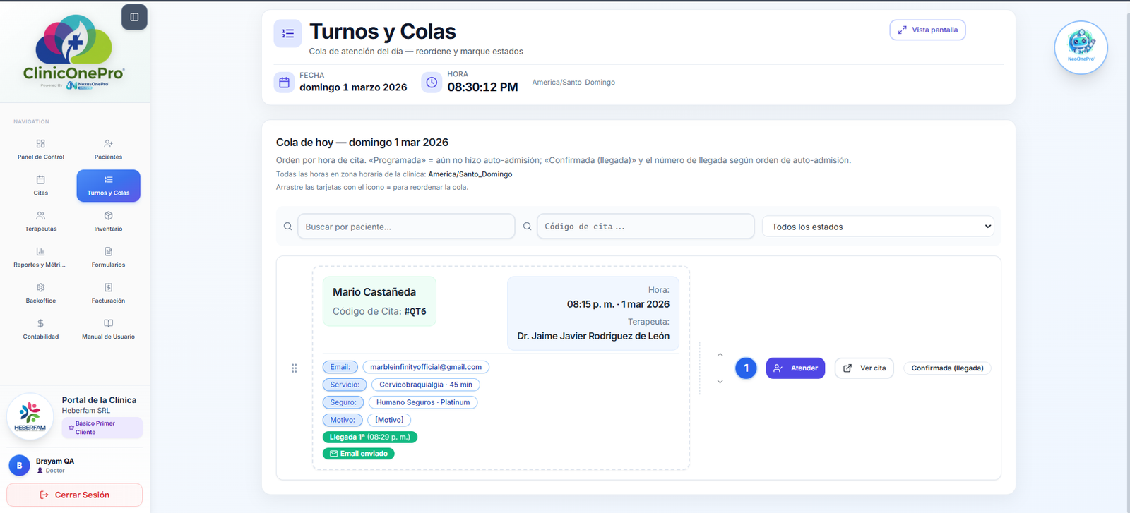 Cola de atención activa